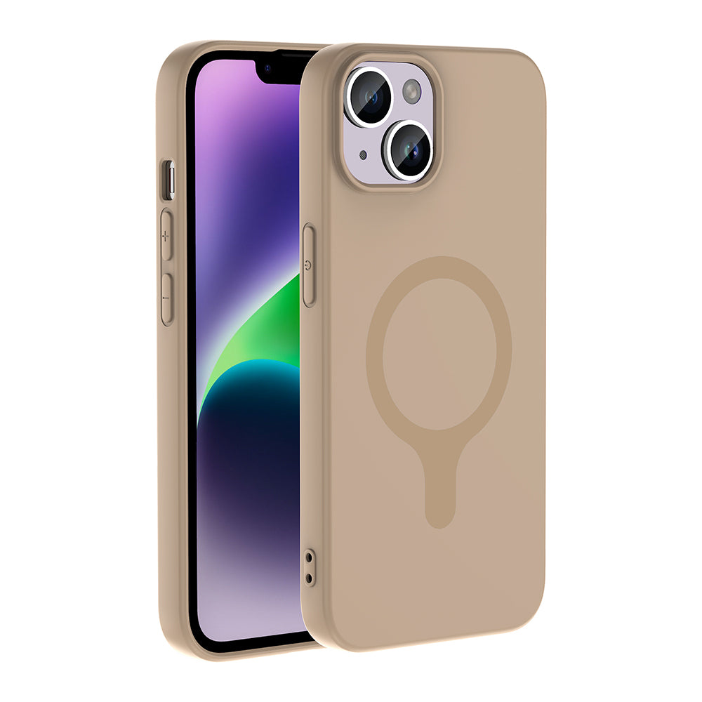 Apple iPhone 14 Kılıf M-Safe Şarj Özellikli Zore Aris Silikon Kapak