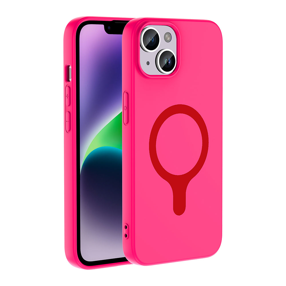 Apple iPhone 14 Kılıf M-Safe Şarj Özellikli Zore Aris Silikon Kapak