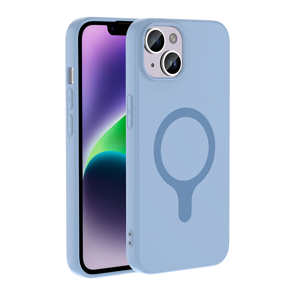 Apple iPhone 14 Kılıf M-Safe Şarj Özellikli Zore Aris Silikon Kapak