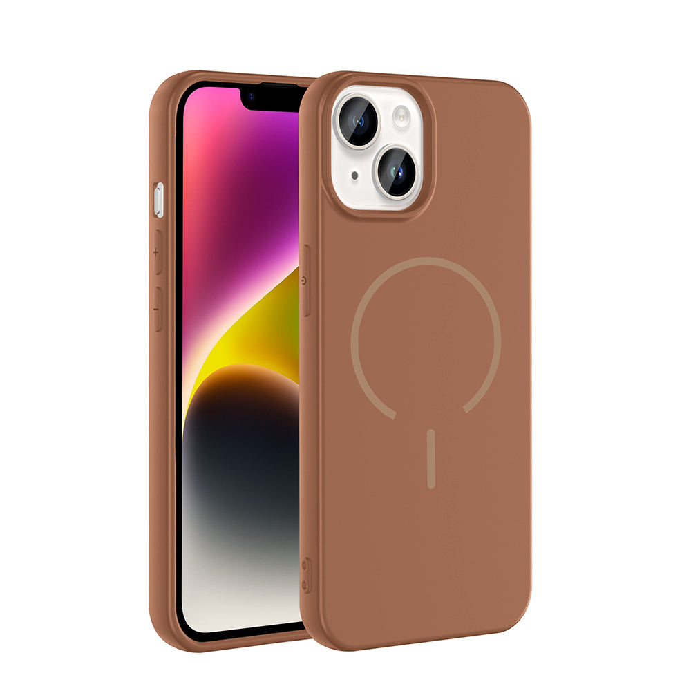 Apple iPhone 14 Kılıf M-safe Şarj Özellikli Zore Meta Kapak