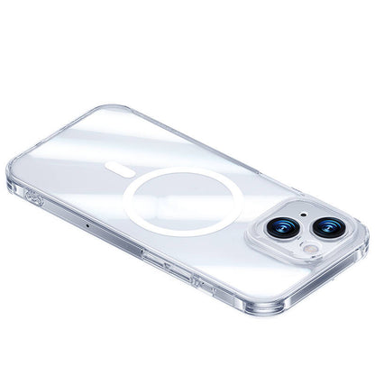 iPhone 14 Kılıf M-safe Şarj Özellikli Benks Magnetic Shiny Glass Serisi Kapak