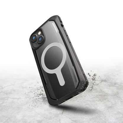 iPhone 14 Kılıf M-safe Şarj Özellikli Raptic Secure Serisi Çift Kat TPU Kenarlı Şeffaf Arka Yüzeyli Kapak