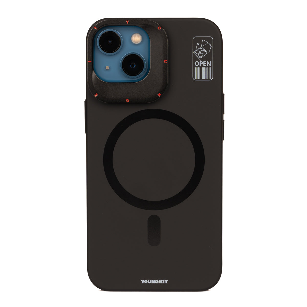 iPhone 14 Kılıf M-safe Şarj Özellikli Standlı YoungKit Hermit Bracket Serisi Kapak