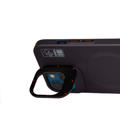 iPhone 14 Kılıf M-safe Şarj Özellikli Standlı YoungKit Hermit Bracket Serisi Kapak