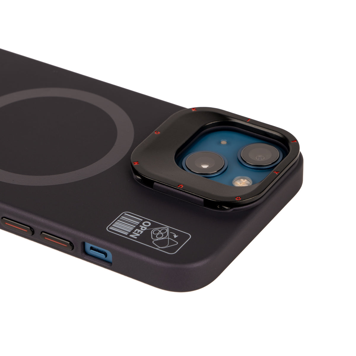 iPhone 14 Kılıf M-safe Şarj Özellikli Standlı YoungKit Hermit Bracket Serisi Kapak