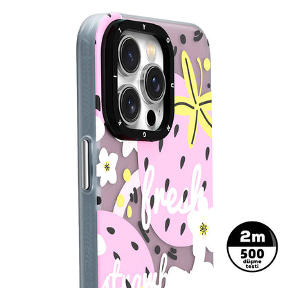 iPhone 14 Kılıf M-safe Şarj Özellikli Yaz Meyvesi Desenli Youngkit Fruity Flavour Serisi Kapak