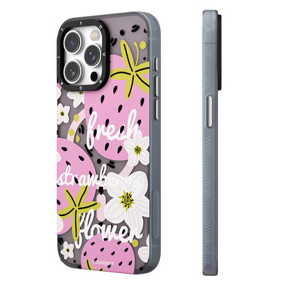 iPhone 14 Kılıf M-safe Şarj Özellikli Yaz Meyvesi Desenli Youngkit Fruity Flavour Serisi Kapak