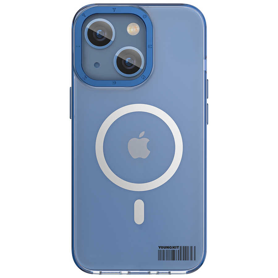 iPhone 14 Kılıf M-safe Şarj Özellikli Youngkit Coloured Glaze Serisi Kapak