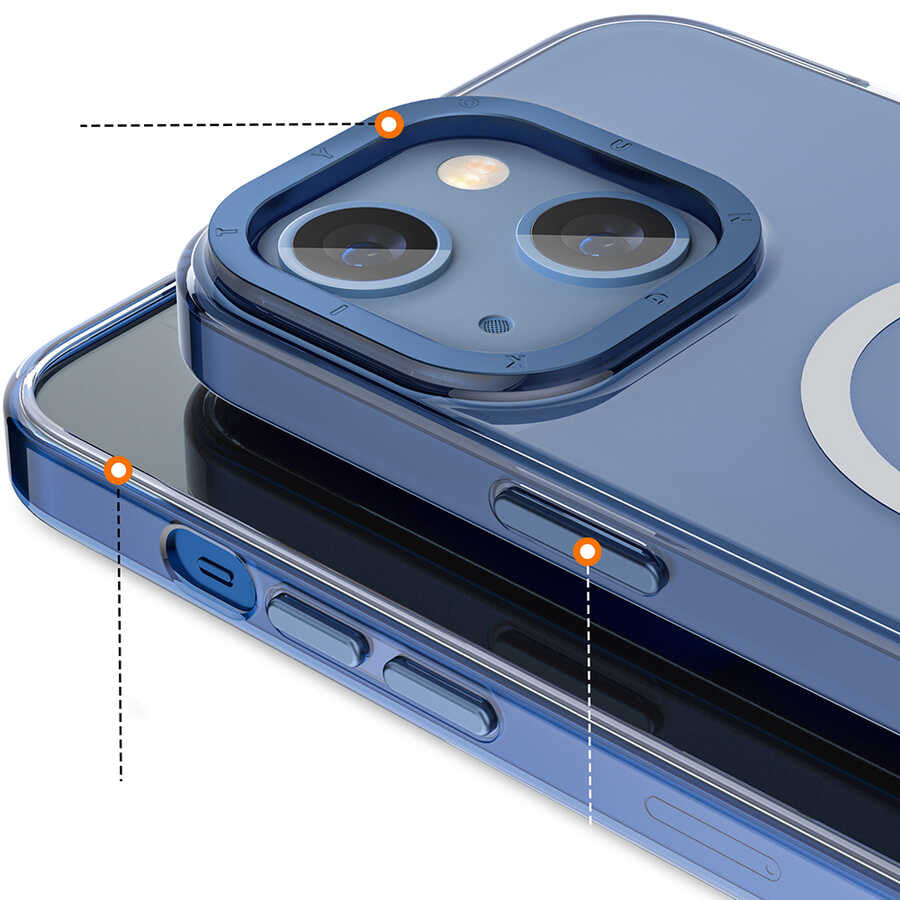 iPhone 14 Kılıf M-safe Şarj Özellikli Youngkit Coloured Glaze Serisi Kapak
