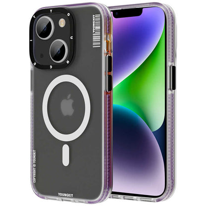 iPhone 14 Kılıf M-safe Şarj Özellikli Youngkit Jane Sand Serisi Kapak