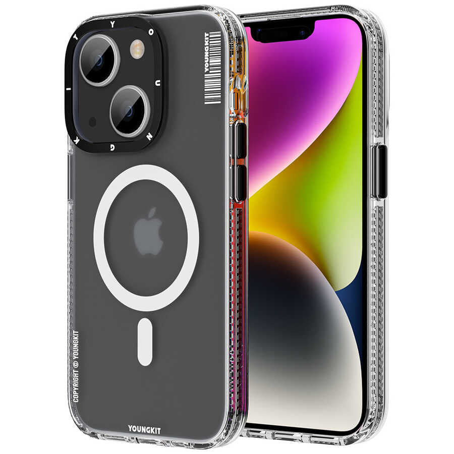 iPhone 14 Kılıf M-safe Şarj Özellikli Youngkit Jane Sand Serisi Kapak