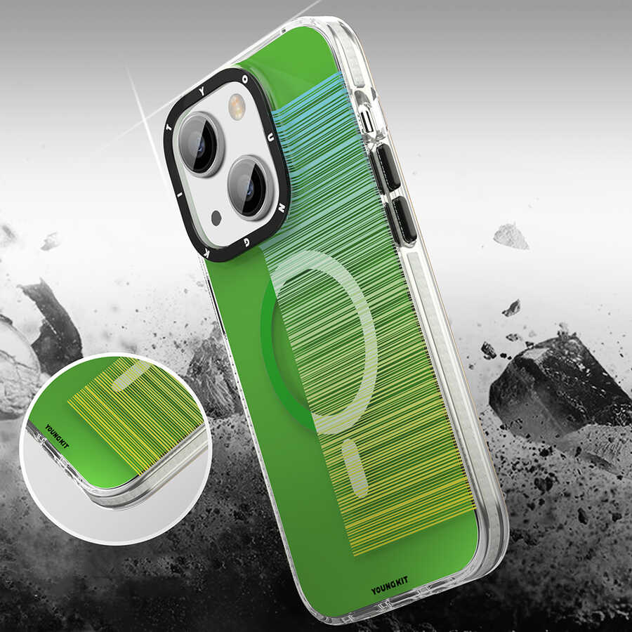 iPhone 14 Kılıf M-safe Şarj Özellikli Youngkit Pure Serisi Kapak