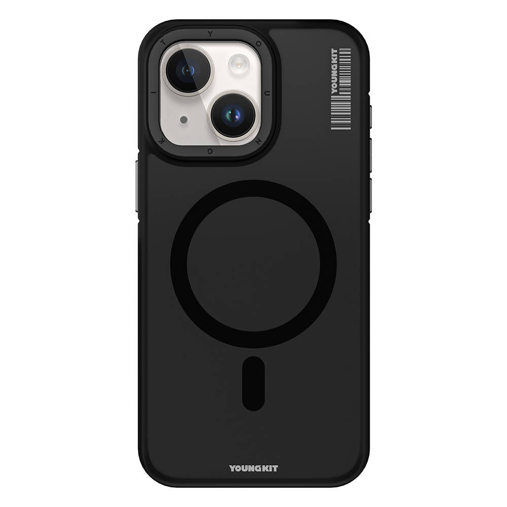 iPhone 14 Kılıf M-safe Şarj Özellikli Youngkit Rock Sand Serisi Kapak