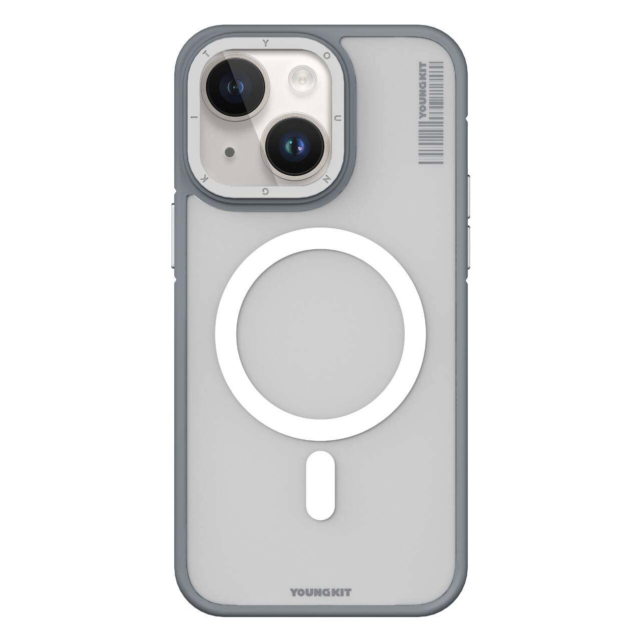 iPhone 14 Kılıf M-safe Şarj Özellikli Youngkit Rock Sand Serisi Kapak