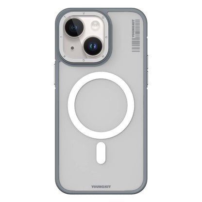 iPhone 14 Kılıf M-safe Şarj Özellikli Youngkit Rock Sand Serisi Kapak