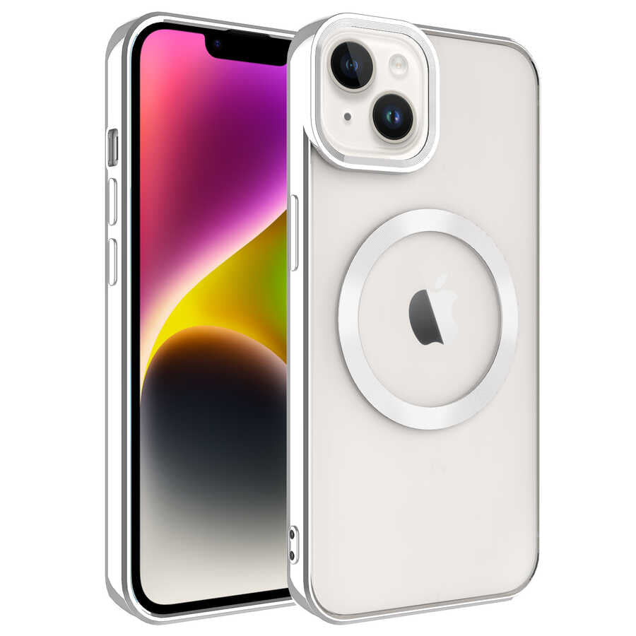 Apple iPhone 14 Kılıf M-safe Wireless Şarj Özellikli Zore Setro Silikon