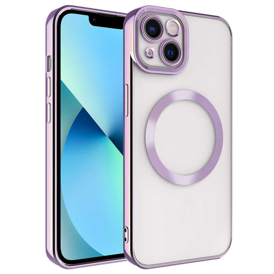 Apple iPhone 14 Kılıf M-safe Wireless Şarj Özellikli Zore Setro Silikon