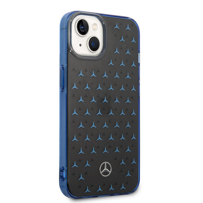 iPhone 14 Kılıf Mercedes Benz Çift Katmanlı Yıldız Desenli Dizayn Kapak