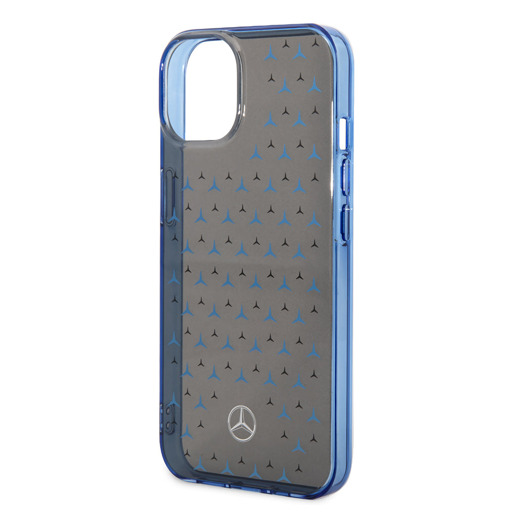 iPhone 14 Kılıf Mercedes Benz Çift Katmanlı Yıldız Desenli Dizayn Kapak