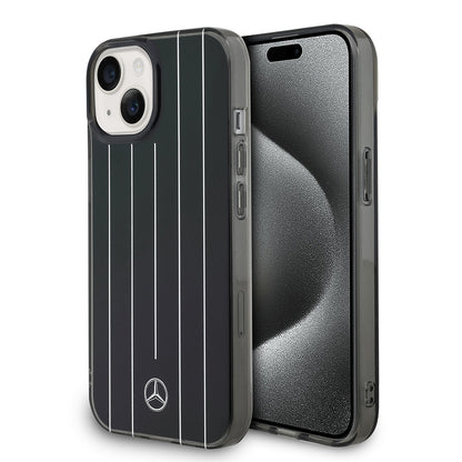 iPhone 14 Kılıf Mercedes Benz Orjinal Lisanslı New Urban 3 Sert PC Paralel Çizgi Desenli Kapak