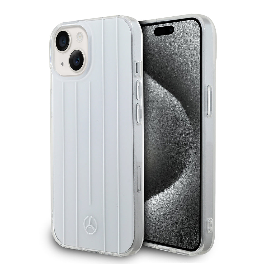 iPhone 14 Kılıf Mercedes Benz Orjinal Lisanslı New Urban 3 Sert PC Paralel Çizgi Desenli Kapak