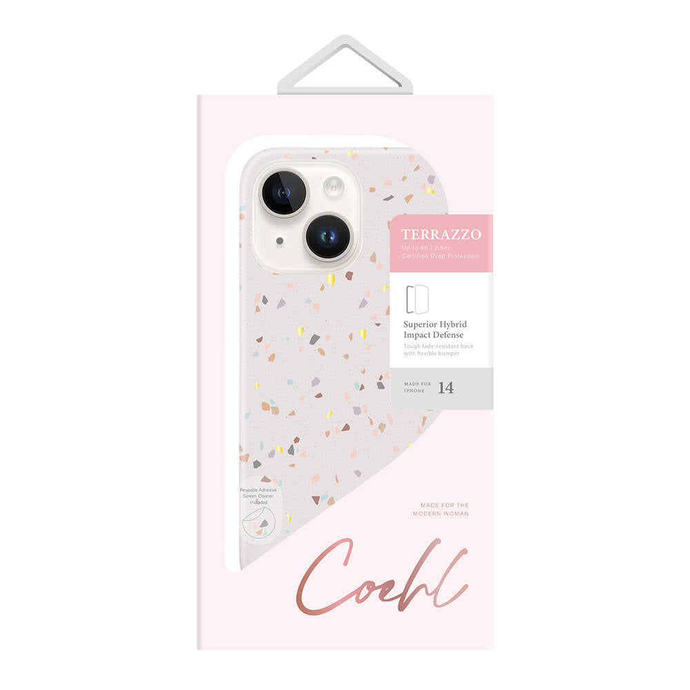 iPhone 14 Kılıf Mozaik Desenli Coehl Terrazzo Kapak