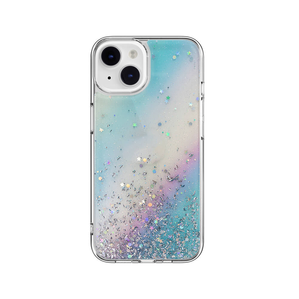 iPhone 14 Kılıf Parlayan Simli Şeffaf Lisanslı Switcheasy Starfield Kapak