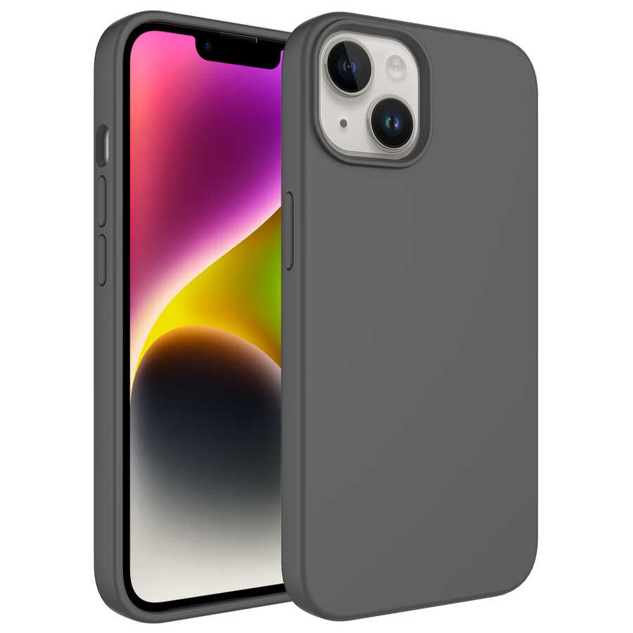 Apple iPhone 14 Kılıf Sıvı Teknolojili Silinebilir Sert Zore Kivi Kapak