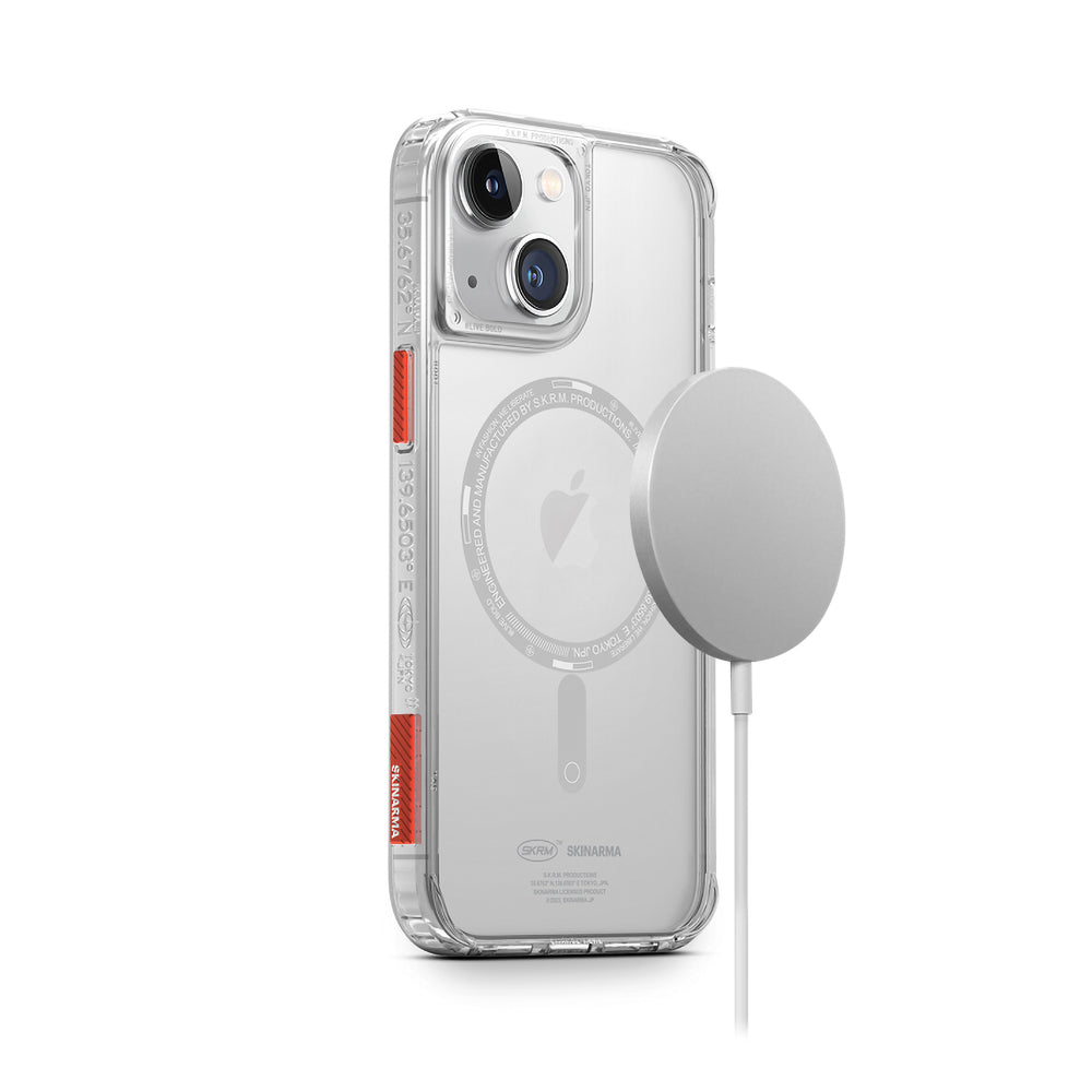 iPhone 14 Kılıf SkinArma Şeffaf Airbag Tasarımlı M-safe Şarj Özellikli Saido Kapak