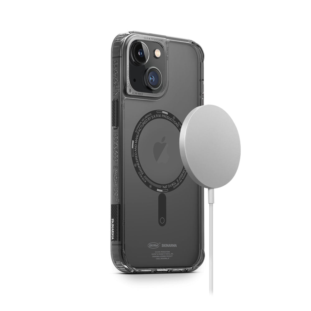 iPhone 14 Kılıf SkinArma Şeffaf Airbag Tasarımlı M-safe Şarj Özellikli Saido Kapak