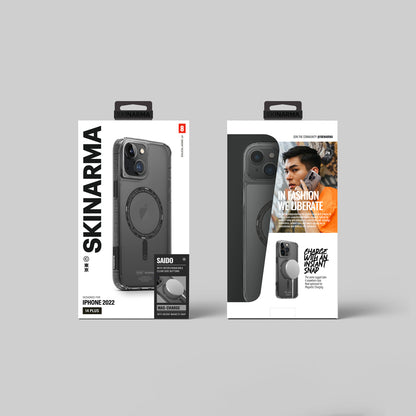 iPhone 14 Kılıf SkinArma Şeffaf Airbag Tasarımlı M-safe Şarj Özellikli Saido Kapak