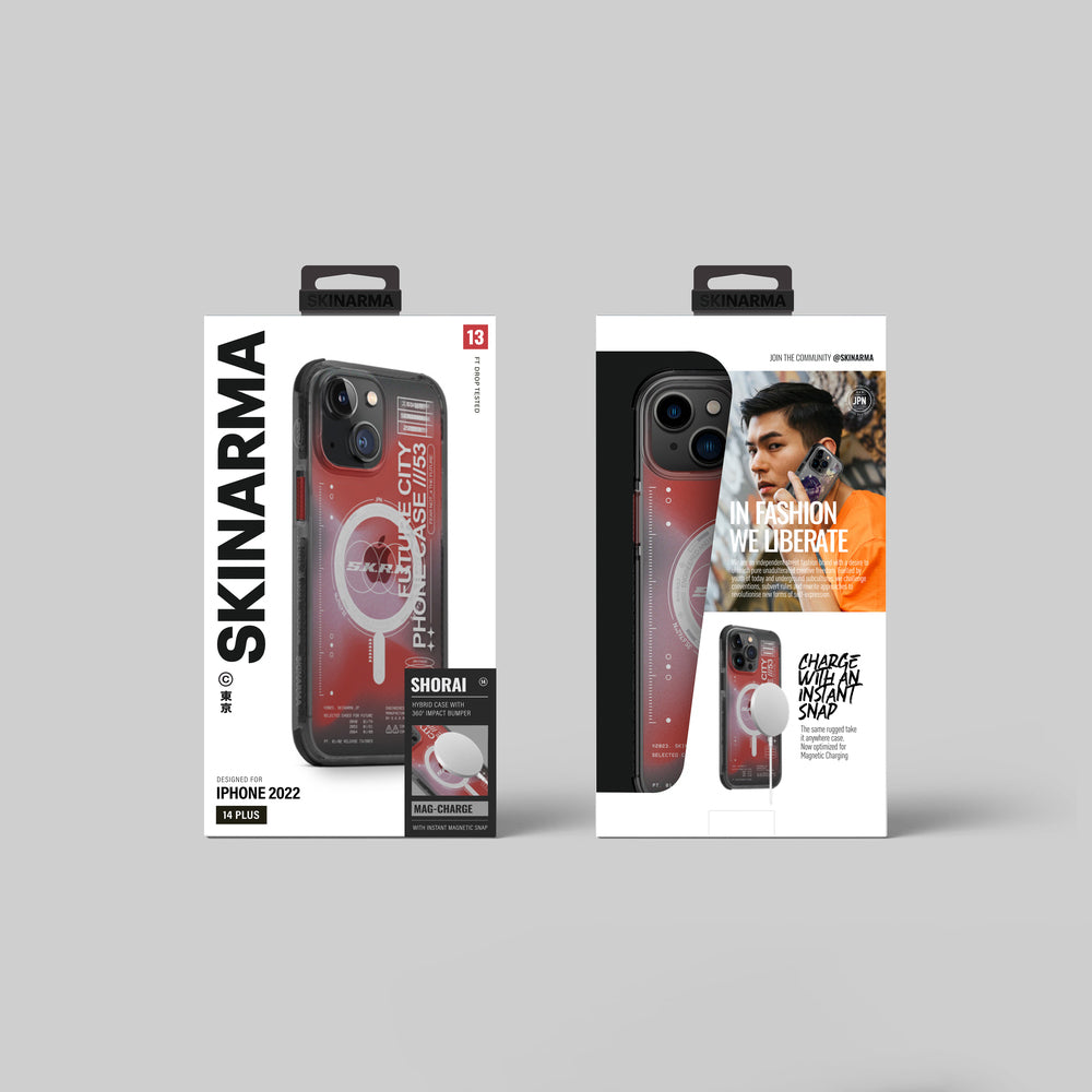 iPhone 14 Kılıf SkinArma Şeffaf Airbag Tasarımlı M-safe Şarj Özellikli Shorai Kapak