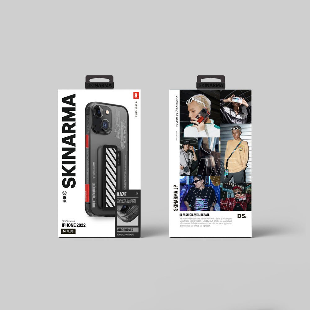 iPhone 14 Kılıf SkinArma Şeffaf Desenli Kaze Kapak