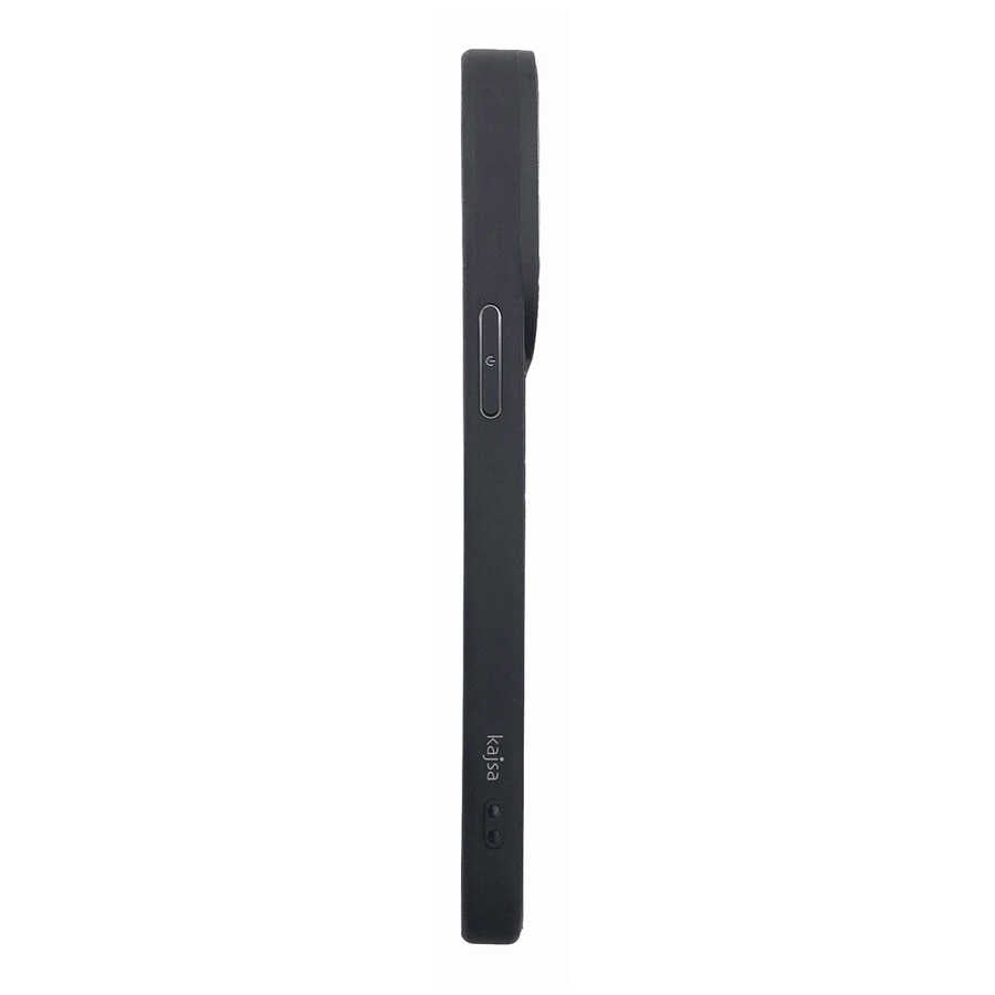 iPhone 14 Kılıf Soft Deri Metal Kamera Çerçeveli Kajsa Litchi Kapak