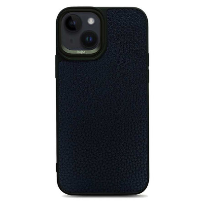 iPhone 14 Kılıf Soft Deri Metal Kamera Çerçeveli Kajsa Litchi Kapak