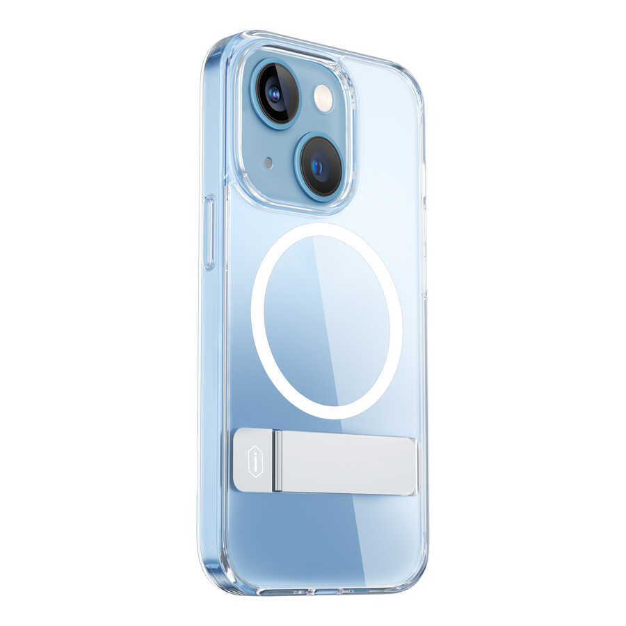 iPhone 14 Kılıf Standlı M-safe Wireless Şarj Özellikli Wiwu Aurora Serisi Kapak