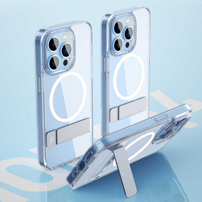 iPhone 14 Kılıf Standlı M-safe Wireless Şarj Özellikli Wiwu Aurora Serisi Kapak