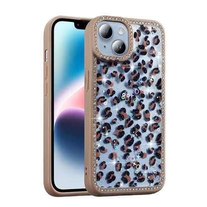 Apple iPhone 14 Kılıf Taşlı ve Simli Tasarım Zore Azra Kapak