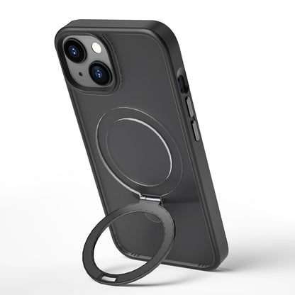 iPhone 14 Kılıf Wiwu ZMM-010 M-safe Şarj Özellikli Parmak İzi Bırakmayan Mat Transparan Standlı Kapak
