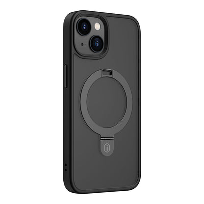iPhone 14 Kılıf Wiwu ZMM-010 M-safe Şarj Özellikli Parmak İzi Bırakmayan Mat Transparan Standlı Kapak