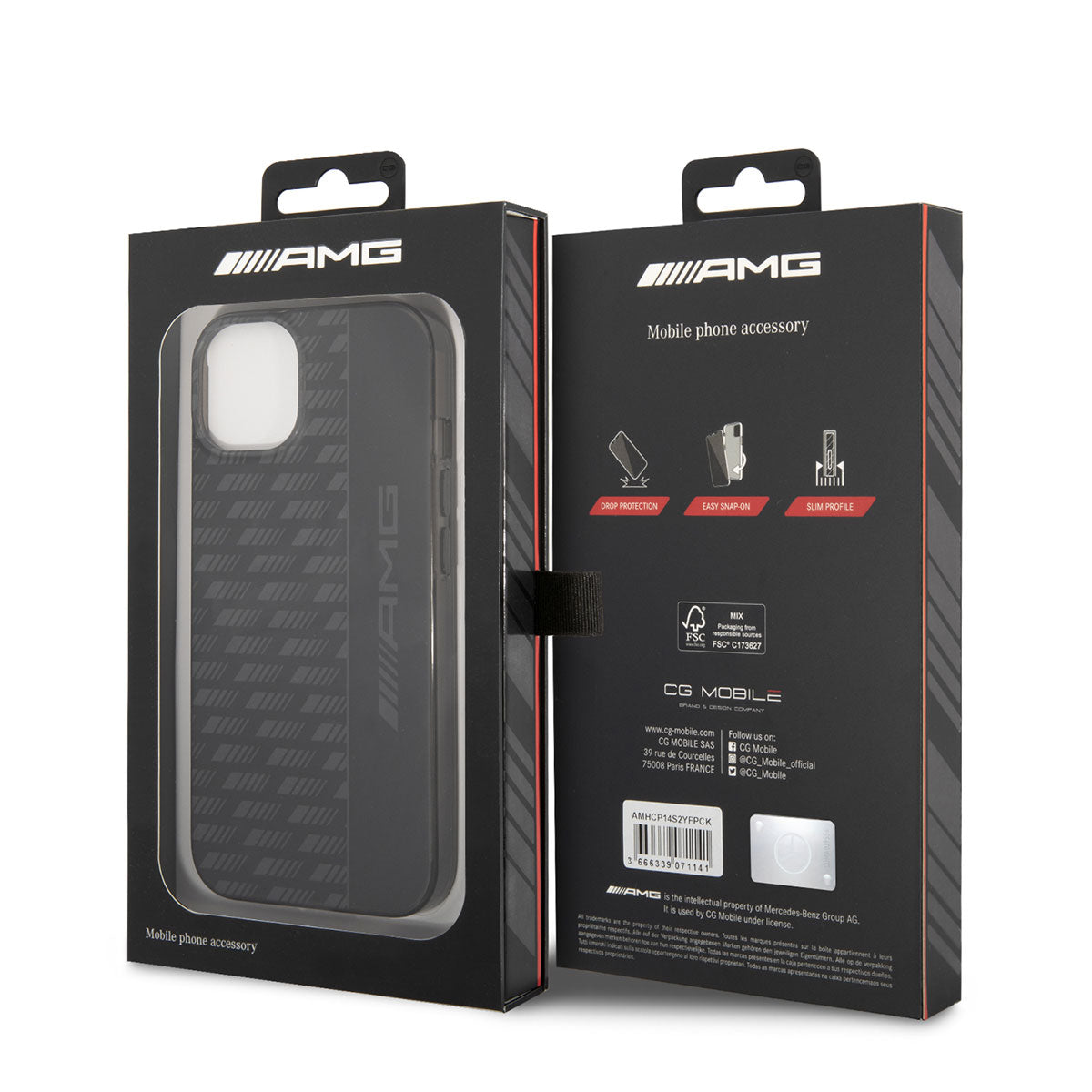 iPhone 14 Plus Kılıf AMG Frosted Buzlu PC Karbon Dizayn Kapak