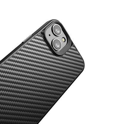 iPhone 14 Plus Kılıf Aramid Karbon Fiber M-safe Özellikli Wlons Radison Kapak