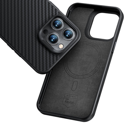 iPhone 14 Plus Kılıf Karbon Fiber M-safe Şarj Özellikli Benks Hybrid ArmorPro 1500D Kevlar Kapak