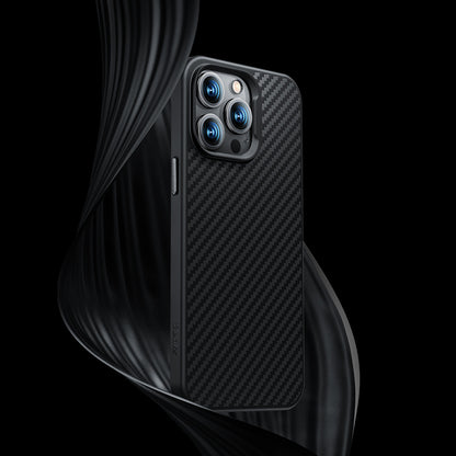 iPhone 14 Plus Kılıf Karbon Fiber M-safe Şarj Özellikli Benks Hybrid ArmorPro 1500D Kevlar Kapak
