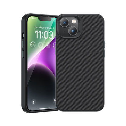 iPhone 14 Plus Kılıf Karbon Fiber M-safe Şarj Özellikli Benks Hybrid ArmorPro 1500D Kevlar Kapak
