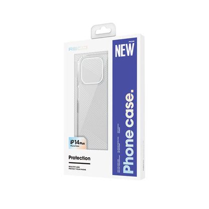 iPhone 14 Plus Kılıf M-safe Şarj Özellikli Airbagli Şeffaf PC Arka Yüzey Recci Magnetik Suction Serisi Kapak