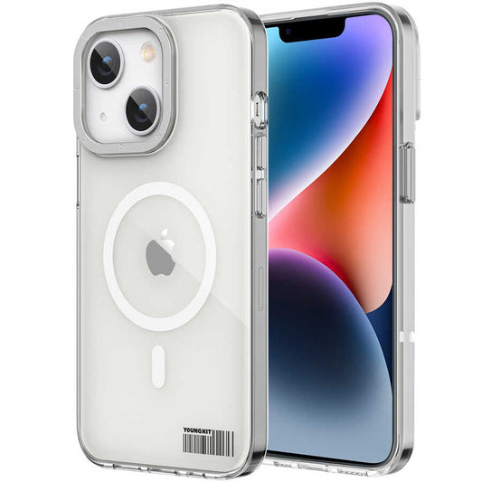 iPhone 14 Plus Kılıf M-safe Şarj Özellikli Youngkit Coloured Glaze Serisi Kapak