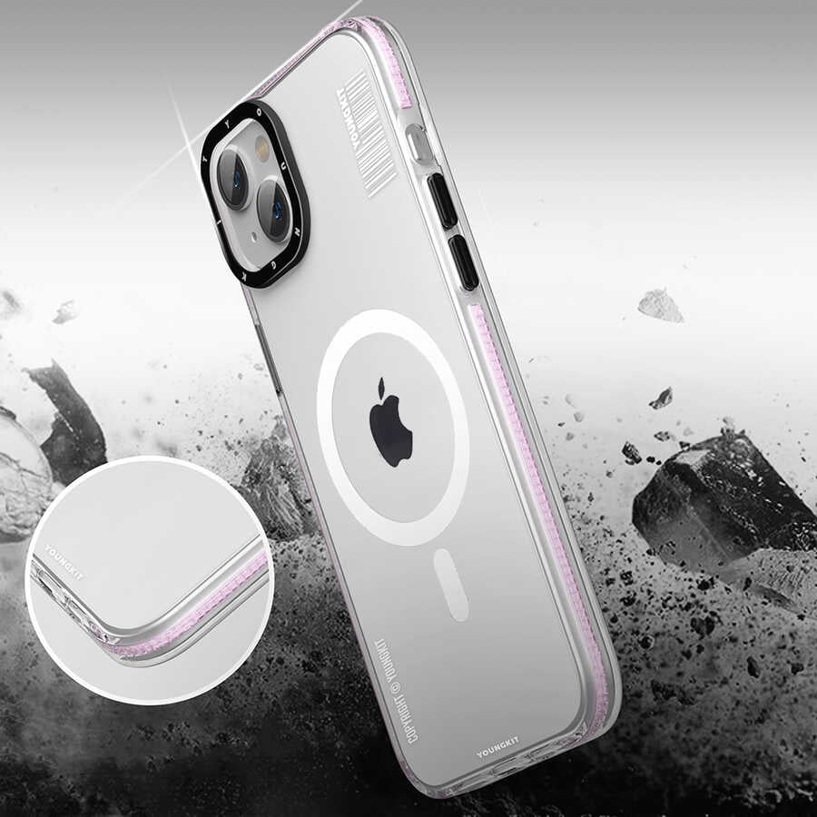 iPhone 14 Plus Kılıf M-safe Şarj Özellikli YoungKit Exquisite Serisi Kapak