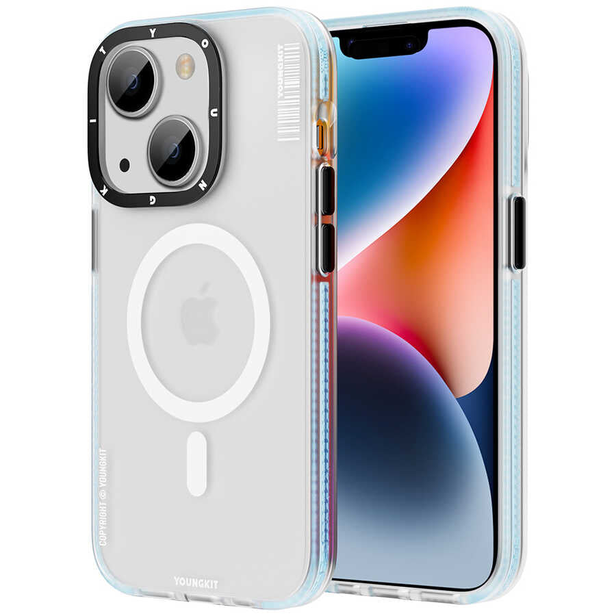 iPhone 14 Plus Kılıf M-safe Şarj Özellikli Youngkit Jane Sand Serisi Kapak