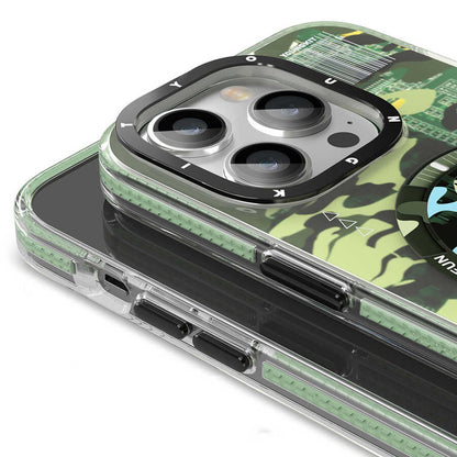 iPhone 14 Plus Kılıf M-safe Şarj Özellikli YoungKit Kamuflaj Serisi Kapak